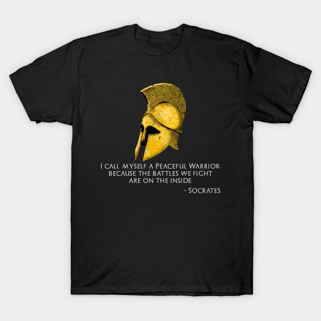 Socrates Quote Ancient Classical Greek Philosophy T-Shirt by Styr Designs